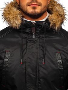 Bolf Herren Winterjacke Schwarz  1080