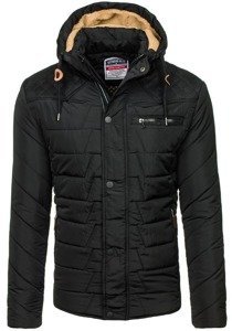 Bolf Herren Winterjacke Schwarz  1673