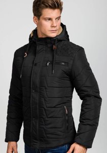 Bolf Herren Winterjacke Schwarz  1673