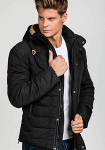 Bolf Herren Winterjacke Schwarz  1673