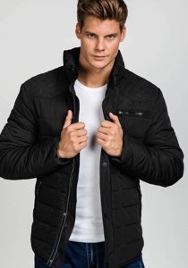 Bolf Herren Winterjacke Schwarz  1673