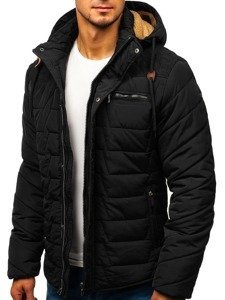 Bolf Herren Winterjacke Schwarz  1673