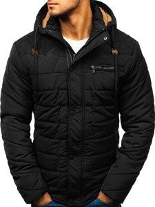 Bolf Herren Winterjacke Schwarz  1673