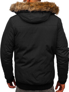 Bolf Herren Winterjacke Schwarz  2019A