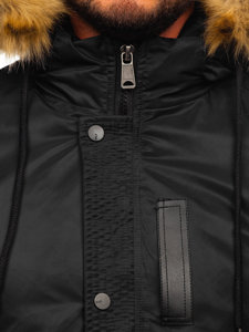 Bolf Herren Winterjacke Schwarz  2129