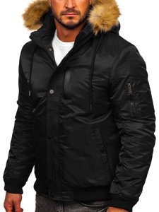 Bolf Herren Winterjacke Schwarz  2129