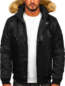 Bolf Herren Winterjacke Schwarz  2129