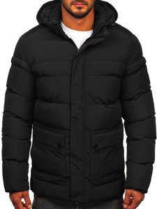 Bolf Herren Winterjacke Schwarz  22M332