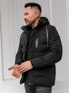 Bolf Herren Winterjacke Schwarz  5M3136A1