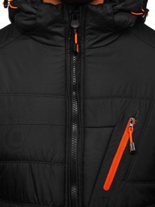 Bolf Herren Winterjacke Schwarzgrau  1822