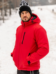 Bolf Herren Winterjacke Sportjacke Rot  HH011