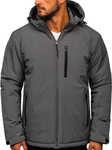 Bolf Herren Winterjacke Sportjacke Schwarzgrau  HH011