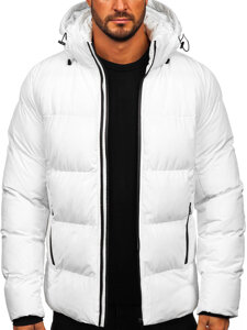 Bolf Herren Winterjacke Weiß  9978