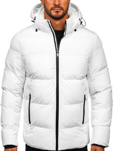 Bolf Herren Winterjacke Weiß  9978