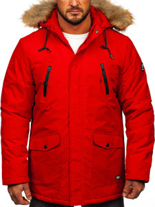 Bolf Herren Winterjakce Parka Alaska Rot  WX032A