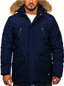 Bolf Herren Winterjakce Parka Alaska Tintenblau  WX032D