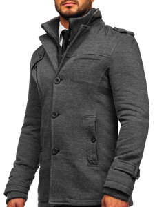 Bolf Herren Wintermantel Grau  88802