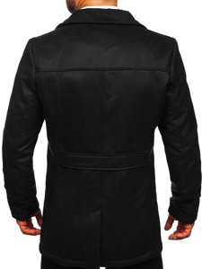 Bolf Herren Wintermantel Schwarz  M3123