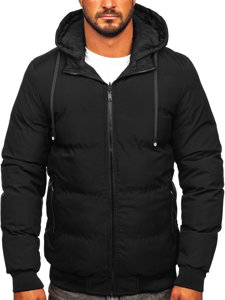 Bolf Herren Zweiseitige Gepolsterte Winterjacke Schwarz  5M761