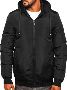 Bolf Herren Zweiseitige Gepolsterte Winterjacke Schwarz  5M761