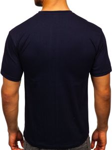 Bolf HerrenT-Shirt mit Aufdruck Dunkelblau  14333