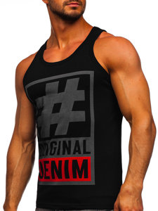 Bolf Tank Top Boxing T-Shirt mit Motiv Schwarz-Schwarzgrau  14834