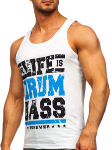 Bolf Tank Top Boxing T-Shirt mit Motiv Weiß  14832