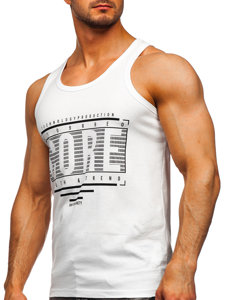 Bolf Tank Top Boxing T-Shirt mit Motiv Weiß  14840