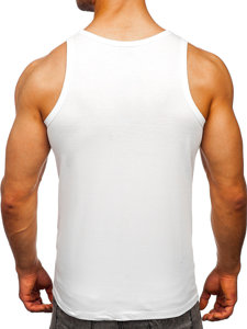 Bolf Tank Top Boxing T-Shirt mit Motiv Weiß  14840