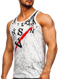 Bolf Tank Top Boxing T-Shirt mit Motiv Weiß  14853