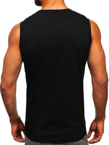 Bolf Tank Top mit Motiv Schwarz  14806