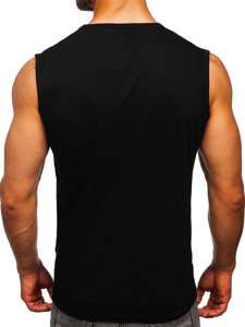 Bolf Tank Top mit Motiv Schwarz  14809