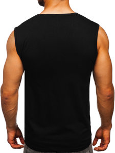 Bolf Tank Top mit Motiv Schwarz  14820