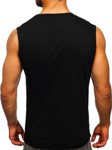 Bolf Tank Top mit Motiv Schwarz  14823