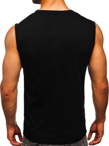 Bolf Tank Top mit Motiv Schwarz  14826