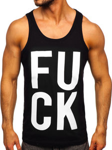 Bolf Tank Top mit Motiv Schwarz  14830