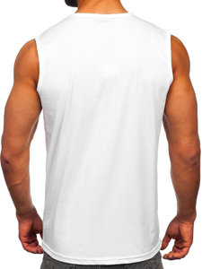 Bolf Tank Top mit Motiv Weiß  14806