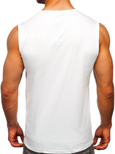 Bolf Tank Top mit Motiv Weiß  14810