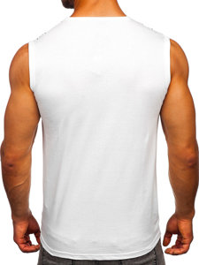 Bolf Tank Top mit Motiv Weiß  14818