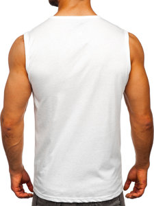 Bolf Tank Top mit Motiv Weiß  14820