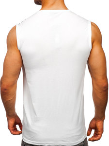 Bolf Tank Top mit Motiv Weiß  14821