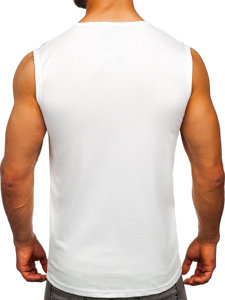 Bolf Tank Top mit Motiv Weiß  14825