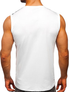 Bolf Tank Top mit Motiv Weiß  14826