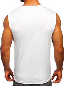 Bolf Tank Top mit Motiv Weiß  14828