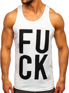 Bolf Tank Top mit Motiv Weiß  14830