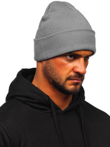 Herren Warm Gefütterte Wintermütze Grau YW09004M